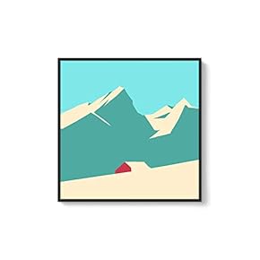 Framed Canvas Home Artwork Decoration Night Canvas Wall Art for Living Room, Bedroom - 16x16 inches