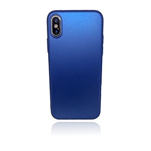IPHONE X ULTRA THIN &amp; LIGHT, COVER ROUND DURABLE FLEXIBLE ANTI-SCRATCH FULL PROTECTIVE FOR IPHONE X (Blue) by QJ