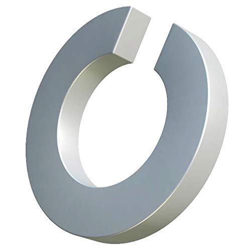 Spring Washers M20, Split Ring, Helix Lock Zinc Plated Steel, Single Coil Square Section Washer, Gasket Ring for 20mm Bolt/Screw DIN 127 (Pack of 5)