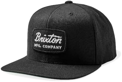 Brixton Linwood Snapback, Adjustable Baseball Cap for Men, Black