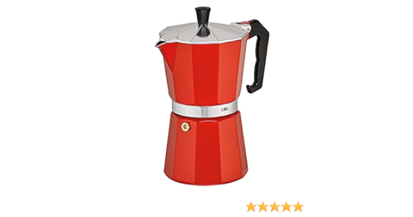 Amazon.com: Cilio Classico Stovetop Espresso Maker, 15 onzas, rojo : Hogar  y Cocina