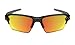 Oakley Men's OO9188 Flak 2.0 XL Rectangular Sunglasses, Polished Black/Fire Iridium, 59 mm
