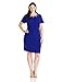 AGB Women's Short Sleeve Dresss with Grommet Details Plus Size