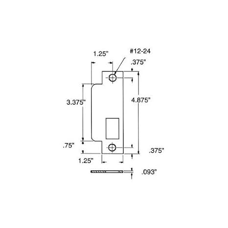 Baldwin 6041 Latch Bolt Straight Lip Function Entrance