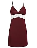 Lusofie Sexy Nightgowns for Womens Chemise Sleepwear Soft Full Slip Lace Knit Nightdress