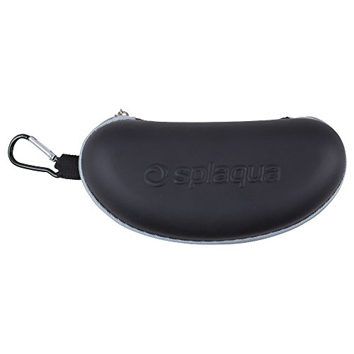Waterproof Sunglasses and Eyeglasses Case - Durable, Hard EVA Zippered Glasses Holder with Back Pack Clip - Grey - by Splaqua
