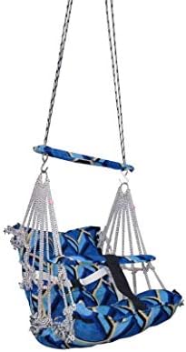 Blissburry Cotton Swing for Kids, Home Garden Jhula for Baby with Safety Belt (Age Upto 4 Years) Print and Color May Vary 9