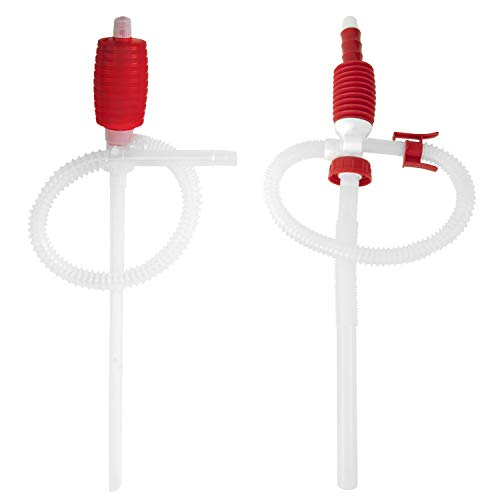 Portable Gas Pump Bundle, Hand-Powered Liquid Transfer Pump, 3-GPM & Gas Can ...