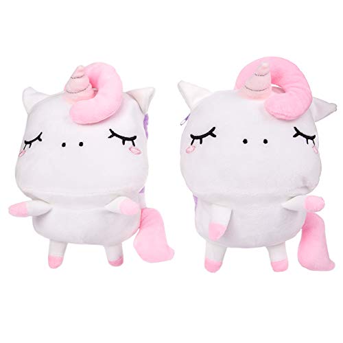 Smoko Angie Unicorn Wireless Hand Warmers | Kawaii Plush Fingerless Gloves for Computer Keyboard