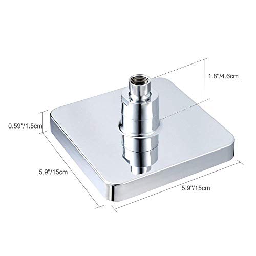 DELIPOP Shower Head 3 Colors Changing LED Showerhead Bathroom Rainfall