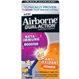 Airborne Dul Actn Chwble Size 32ct Airborne Dual Action Chewable Tablets Citrus