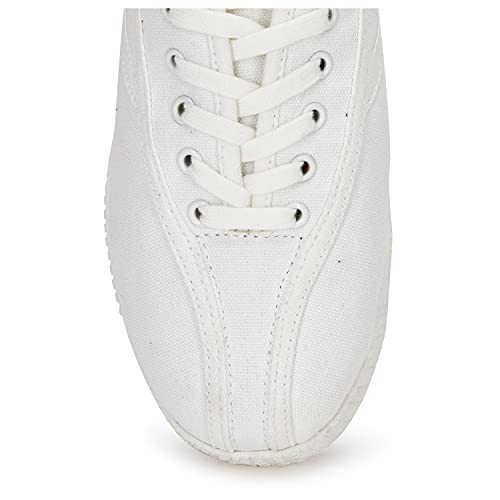 TRETORN Women's Nyliteplus Canvas Sneakers Lace-Up Casual Tennis Shoes Classic Vintage Style, Black/White, 9 US Wide - View #9