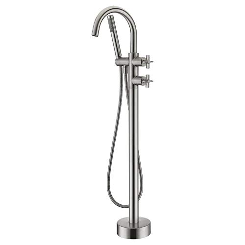 Artiqua Tub Filler Freestanding Bathtub Faucet Brushed Nickel Floor