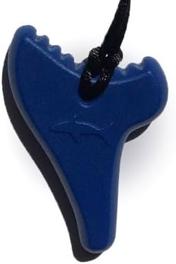 Shark Tooth Teething Necklace by Zen Rocks - a Stylish New Twist to Teething and Chewable Necklaces (Lapis (Dark Blue))