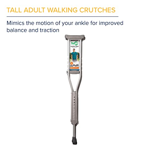 Hugo Mobility Adjustable Tall Crutches For Walking, Tall Adult Walking