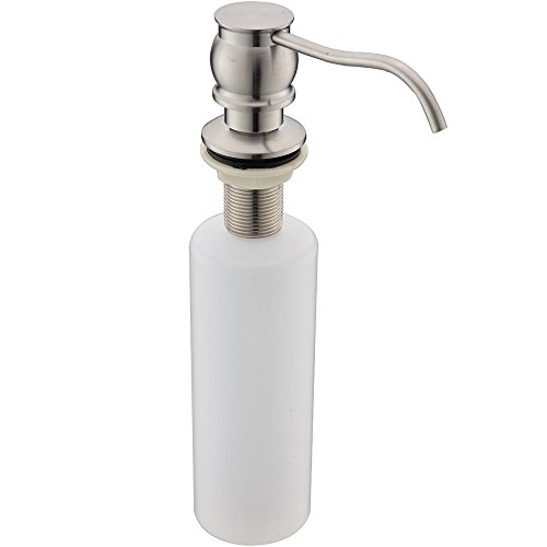 VCCUCINE Antique Country Deck Mount Brushed Nickel Kitchen Sink Granite Countertop Hand Pump Replacement Soap Dispenser, Stainless Steel Liquid Dish Dispenser