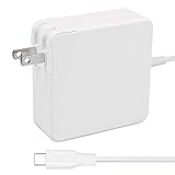 HUSAN 61W USB-C Power Adapter Compatible for MacBook Pro 13 Inch with USB-C Cable Power Supply Cord (61W-5)