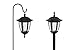 ezsolar Dual Use Classic Coach Light (Set of 2) Model #: CPM1a-R2- BK-2, Powered by SunPower Solar Panels, Pathway Lights, Outdoor Lighting, 1 AA Battery Included, 1 Year Warranty.