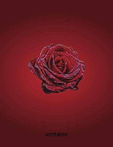Notebook: Lined Notebook Journal _ Red Rose on Cover _ 120 Pages _ Large Size (8.5 x 11 inches)