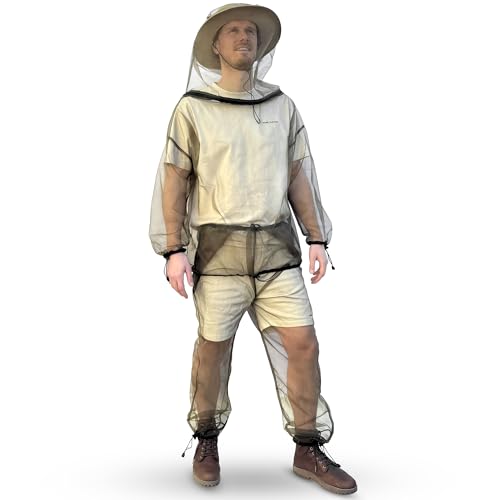Universal Backpackers Anti-Insect Mosquito Net Suit – Mesh Jacket & Trousers for Men and Women – Durable Outdoor Clothing