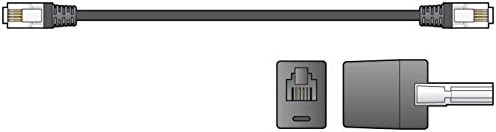Premium RJ11 modem lead with BT adaptor, Black, 3.0 m