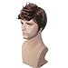 RightOn Men Boys Short Wig for Cosplay Party Wig with Wig Cap (Light Brown)