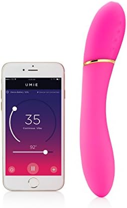Umie - The World's Most Interactive Personal Wand Massager with Powerful Heat Vibration, Voice Activation, Variable Speed and Advanced Sensor Technology for Women (Pink)