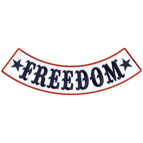 Milwaukee Leather Freedom 12” X 3” Bottom Rocker Patch - 12W X 3H