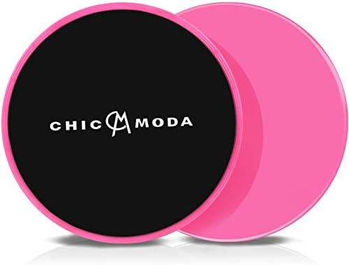 CHICMODA Gliding Discs Core Sliders, Dual Sided Disks Fitness Equipment for Abdominal, Home Exercises to Strengthen Core, Glutes, and Abs, Used on Carpet or Hard Floors with Carry Bag
