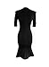 Destinas Women's Vintage Style Retro 1940s Shirtwaist Flared Tea Dress L Black