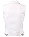 BEKDO Womens Basic Solid Denim Vest-L-WHITE