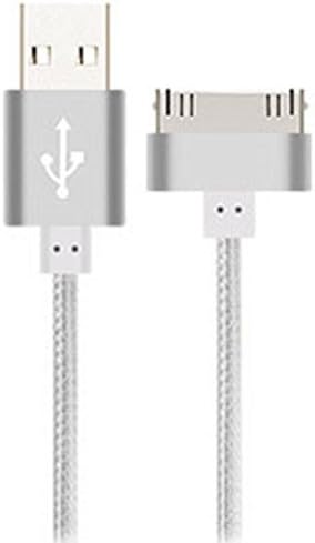 Enligten 2-Pack 3FT 5FT Extra Long 30 Pin to USB SYNC and Charge Cable Cord for Apple iPhone 4/4s, iPod 1-6 Gen, iPod 1-4 Gen, iPad 1-3 Gen (Silver)