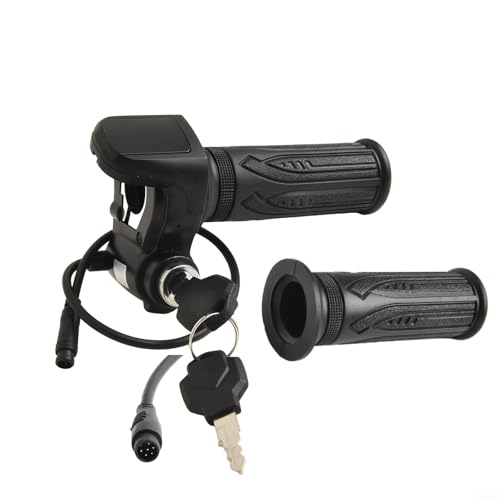 1 Pair Electric Scooter Throttle Control, 48V With Waterproof Keyed 6 Pin Interface For Kick Scooters Electric Bike Throttle Grip Replacement