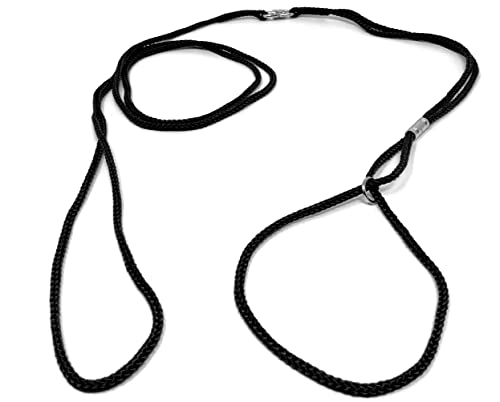 ShowLeine Lead for Dog Exhibition Lead, Black, 3 mm x 120 cm
