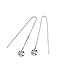 Ghome 925 Sterling Silver Drop Threader Earrings  Long Dangle style Created With 3D Sparkling Cubic Zirconia (CZ Pendant)