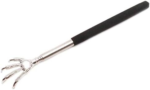 Durable Bear Claw Stainless Back Scratcher Telescopic Extendable Massage (Black)
