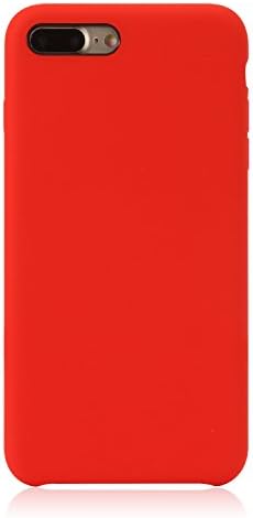 iPhone 7 Plus Case, Liquid Silicone Rubber Case with Ultra Protective Soft Microfiber Cloth Cushion Anti-scratch Protection for iPhone 7 Plus (SG-Red)