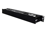 1U Horizontal Rack Mount Cable Management Unit with Panel Plastic