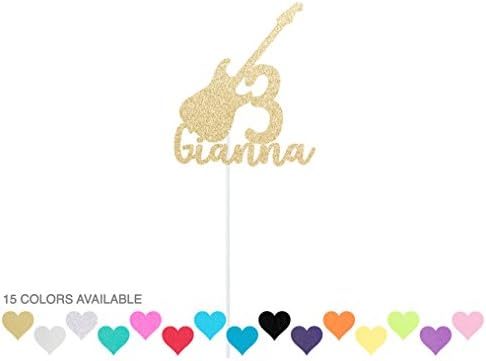 Guitar Rockstar Cake Topper - any color glitter - custom topper