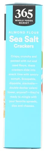 365 BY WHOLE FOODS MARKET, ALMOND FLOUR SEA SALT CRACKERS, 5 OUNCE