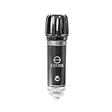 Car Air Purifier (Plug In) Ezoir Car Air Freshener, Purifying Cabin Filter for Autos | Portable, Travel Use | Freshens, Cleans | Safe, Natural Ionizer of Dust, Smoke, Odors, Bacteria (Grey)