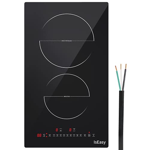 12 Inch Induction Cooktop, IsEasy electric cooktop 2 Burners, 3400W