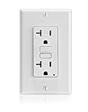 Leviton X7899-W SmartlockPro Slim GFCI Tamper-Resistant Receptacle with LED Indicator, 20-Amp, White