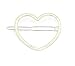 Joyci 1Pcs Women's Metal Heart Hair Pin Ponytail Hair Clip Creative Bobby Pin (Silver)