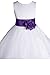 AMJ Dresses Inc Little Girls White/Purple Flower Girl Dress A818 Sz 6