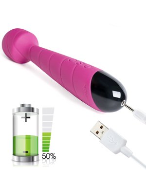 Vibromasseur Clitoridien En Silicone Stimulateur Wand Sans Fil Massager Ultra Puissant Avec 25 Fréquences