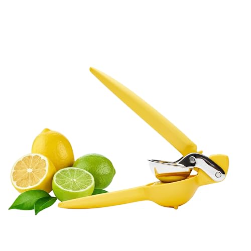 PalmZester Zitronenzeste, Zitrusreibe und -presse, spülmaschinengeeignet, handgeführt, gelb