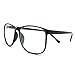 Panto Oversized Thin Frame Nerd Fashion Glasses Black