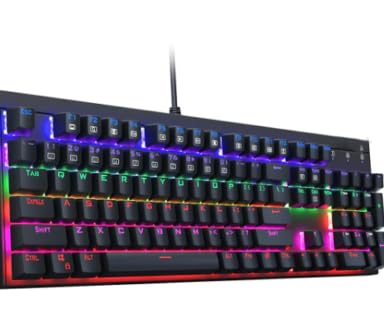 m MU Tastiera Da Gioco Meccanica, Tastiera PC Filo Con Retroilluminazione RGB, Tasti Meccanici Tattili Gaming, Tastiera Anti-ghosting A 105 Tasti, Compatibile Con Tutti I Programmi, Keyboard QWERTY