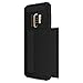 Samsung Galaxy S9 Case, Crosspace Galaxy S9 Wallet Case Card Holder Defender Bumper Soft Rubber Hard PC Back Hybrid Shockproof Slide Cover Flexible Protective with Card Slots for Galaxy S9 - Black